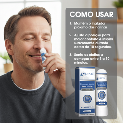 Menpure Complex Inalador Nasal Masculino | Erecções instantâneas e resistência duradoura, sem comprimidos!
